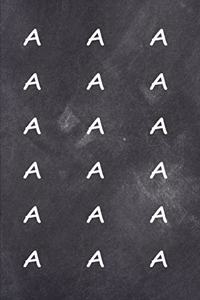 2020 Weekly Planner Monogram A Pattern Monogram A Chalkboard 134 Pages
