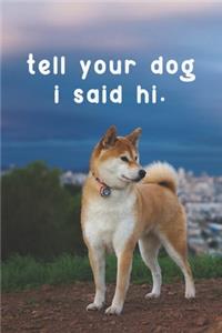 Tell Your Dog, I Said Hi