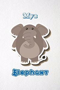 Mya Elephant A5 Lined Notebook 110 Pages