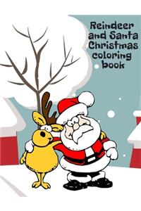 Reindeer and Santa Christmas coloring book