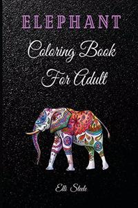 Elephant Coloring Book For Adults