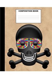 Skull Composition Book: Skull Composition Notebook. 132 Pages Wide Ruled 7.5x9.25. Skull Notebook