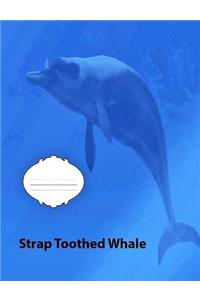 Strap Toothed Whale Wide Ruled Line Paper Composition Book