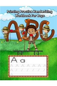 Printing Practice Handwriting Workbook For Boys