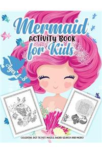 Mermaid Activity Book for Kids Ages 4-8
