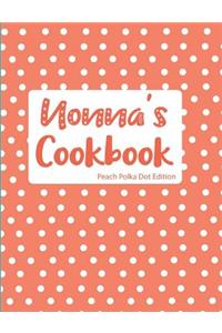 Nonna's Cookbook Peach Polka Dot Edition