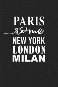 Paris Rome New York London Milan