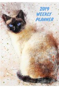 2019 Weekly Planner - Siamese Cat