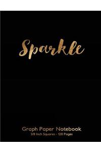 Sparkle Graph Paper Notebook 3/8 inch squares 120 pages