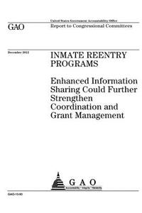Inmate reentry programs