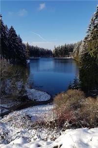 A Beautiful Blue Lake in the Forest Winter Landscape Journal
