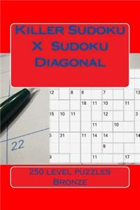 Killer Sudoku X. Sudoku Diagonal. Bronze.
