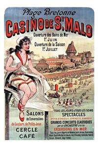 Carnet Ligné Affiche Casino Saint-Malo