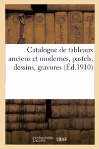 Catalogue de Tableaux Anciens Et Modernes, Pastels, Dessins, Gravures
