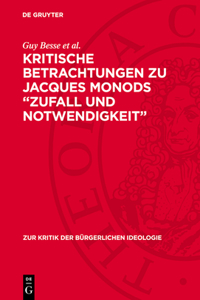 Kritische Betrachtungen Zu Jacques Monods 