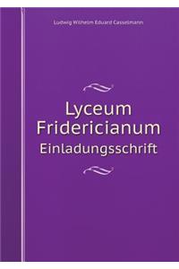Lyceum Fridericianum Einladungsschrift