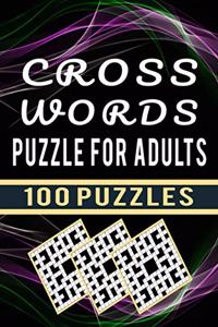 Cross Words Puzzle For Adults - 100 Puzzles