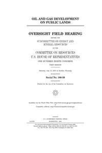 Oil and gas development on public lands