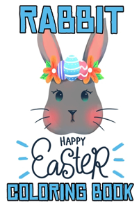 Rabbit happy Easter Coloring Book