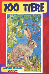 Mandala Färbung - Wandkunst - 100 Tiere