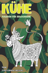 Malbuch für Erwachsene - Stressabbau-Designs - Tiere - Kühe