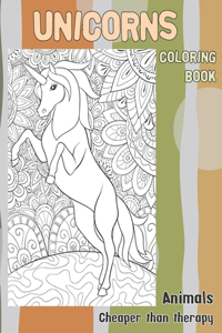 Coloring Books Cheaper than Therapy - Animals - Unicorns