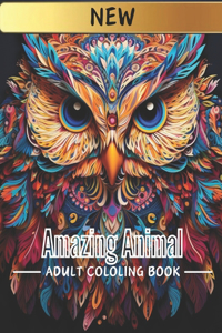 amazing animal adult coloring book