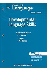 Elements of Language: Developmental Language Skills