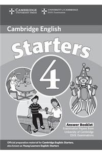 Cambridge Young Learners English Tests Starters 4 Answer Booklet: Examination Papers from the University of Cambridge ESOL Examinations