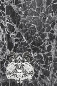 Gothic Notizbuch mit gebrochenem Glas