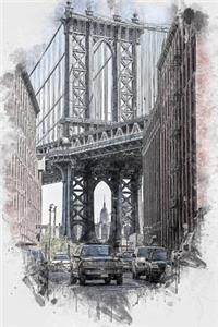 A Painting of the Brooklyn Bridge in New York Journal
