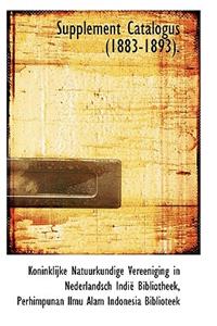 Supplement Catalogus (1883-1893).