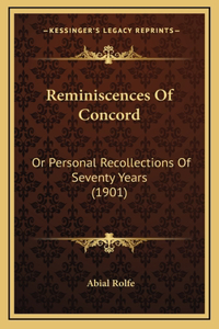Reminiscences Of Concord