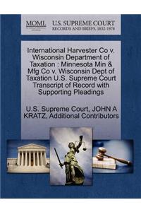 International Harvester Co V. Wisconsin Department of Taxation
