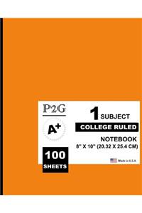1 Subject College Ruled Notebook