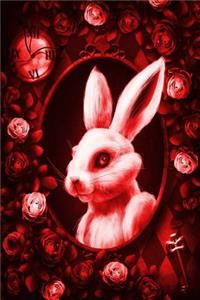 Alice in Wonderland Modern Journal - Inwards White Rabbit (Red)
