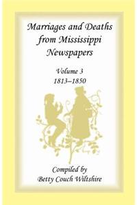 Marriages and Deaths from Mississippi Newspapers