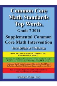 Common Core Math Standards Top Words Grade 7 2014 Supplemental Common Core Math Intervention