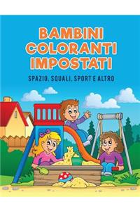 Bambini coloranti impostati