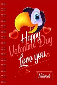 Cute Parrot Valentine's Day Gift for Parrot lovers Notebook journal