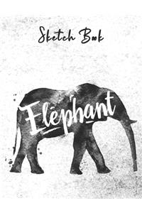 Sketch Book: Elephant Watercolor Abstract Sketchbook for Drawing, Crayon Coloring, Writing & Painting, Learning to Draw, Brainstorming and Doodling - Blank Paper