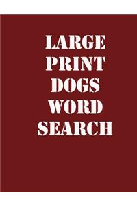 large print dogs word search