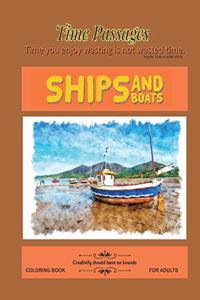 Ships and Boats Coloring Book for Adults