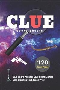 Clue Score Sheets