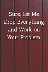 Sure, Let Me Drop Everything and Work on Your Problem. Notebook