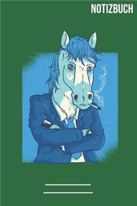 Notizbuch quadratisch Raucher Pferd