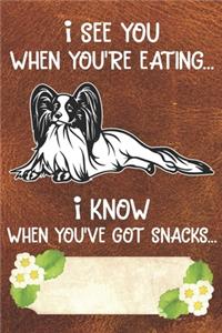 I See You When You're Eating I Know When You've Got Snacks Notebook Journal