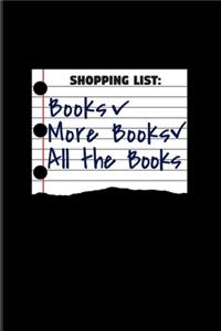 Shopping List Books More Book All The Books