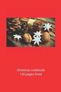 christmas notebook 120 pages lined
