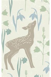Fawn Smelling the Flowers - Lined Notebook with Margins - 5x8